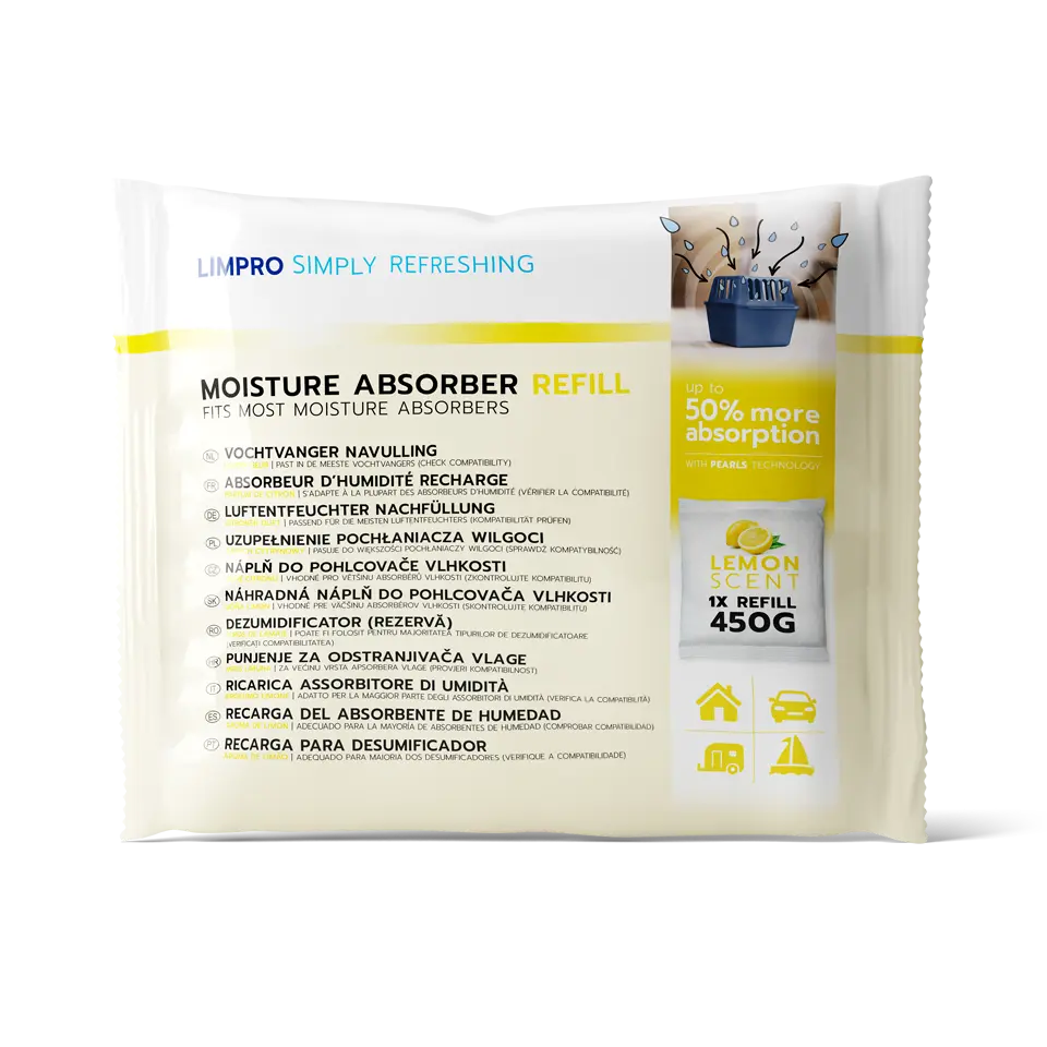 Limpro Vochtvanger Navulling 450 gram Lemon